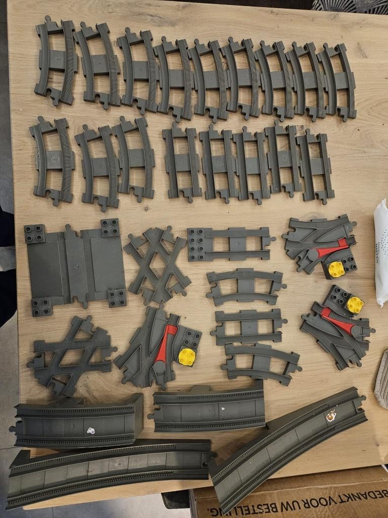 Duplo treinrails grijs, Kinderen en Baby's, Speelgoed | Duplo en Lego, Ophalen, Zo goed als nieuw, Overige typen, Duplo