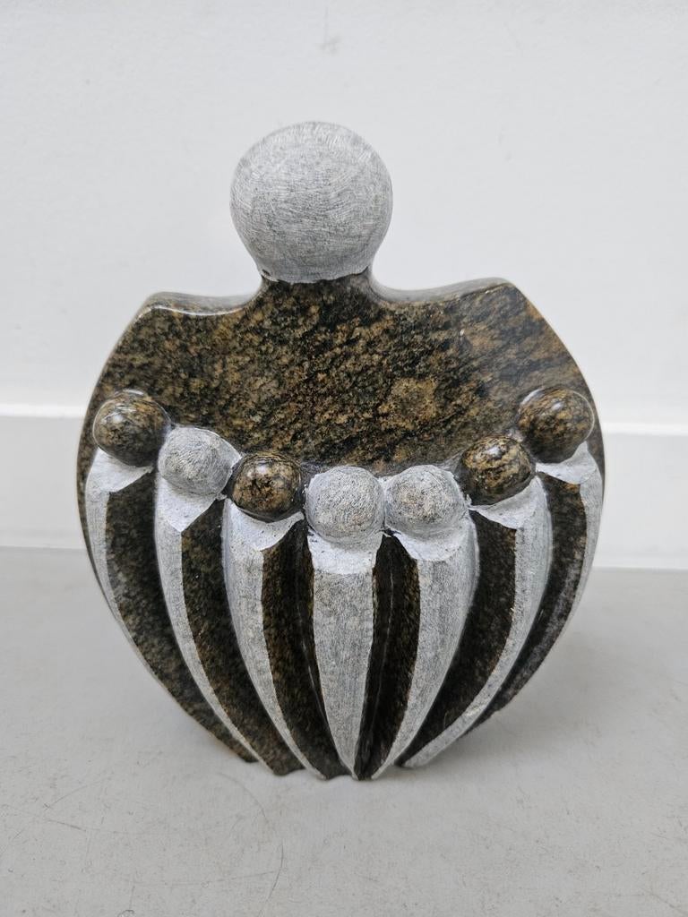 Speksteen beeld Gezin 8 personen, Ophalen of Verzenden, 17 tot 18, Zilver, Dame