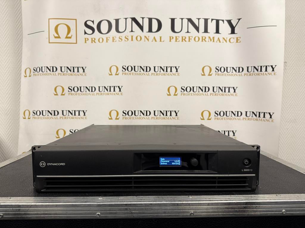 Dynacord L3600FD DSP 2x1800W/4ohm, Zo goed als nieuw, 120 watt of meer, Front, Rear of Stereo speakers, Ophalen