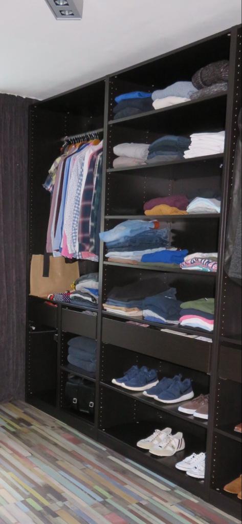 IKEA Pax kledingkast donkerbruin, Ophalen, 100 tot 150 cm, Zo goed als nieuw, Overige houtsoorten