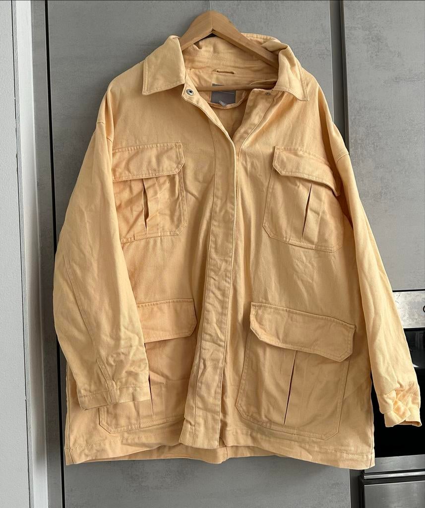 ASOS pastel oranje spijkerjas maat 48/50, Kleding | Dames, Ophalen of Verzenden, Zo goed als nieuw, Maat 46/48 (XL) of groter