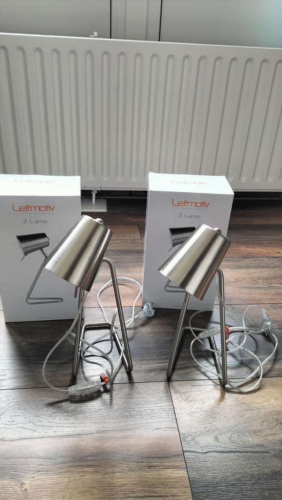 Leitmotiv Z lamp, vintage, zilverkleurig, Vintage, Ophalen of Verzenden, Zo goed als nieuw, Metaal