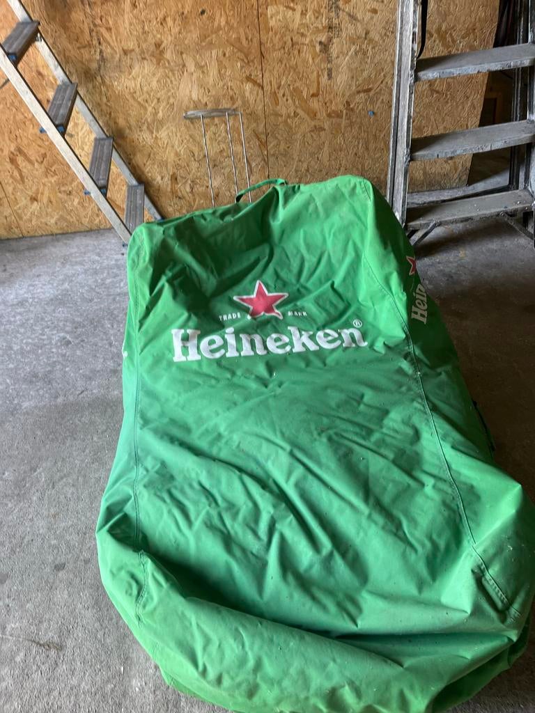 Grote Heineken zitzak met big pillow, Ophalen of Verzenden, Gebruikt, Groen, Zitzak