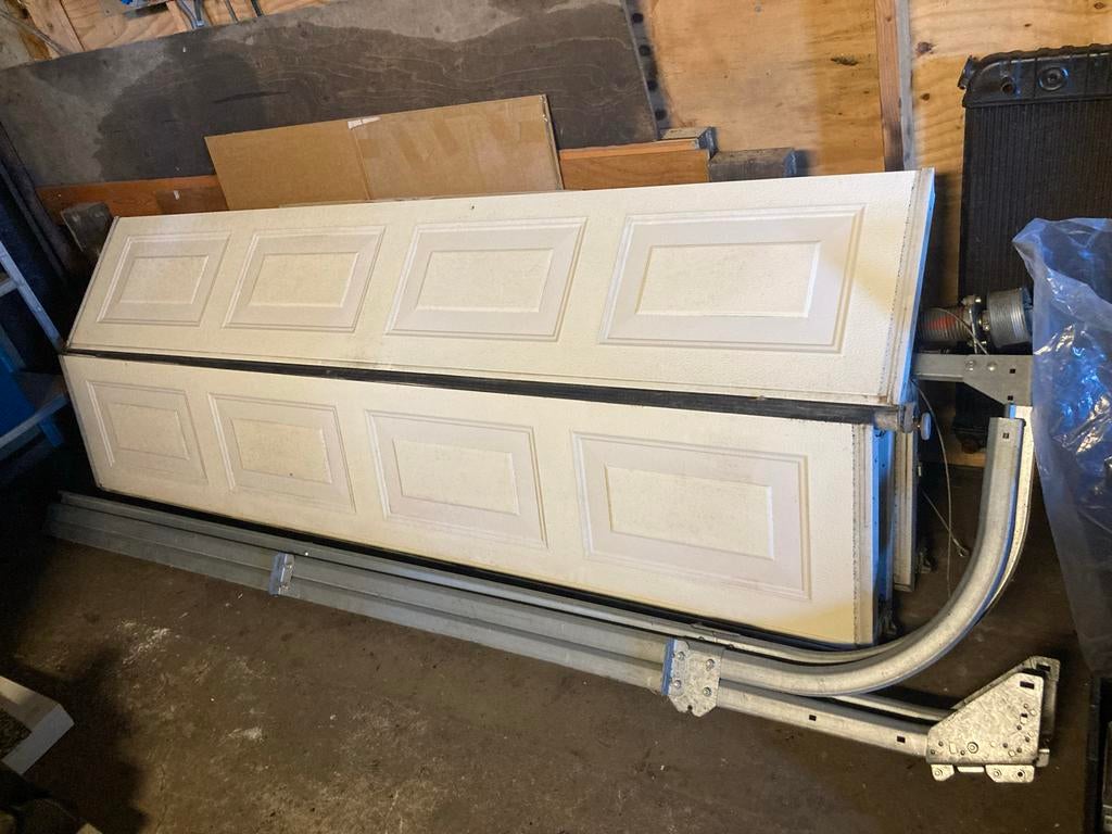 Sectionaaldeur overheaddeur 250x237,5 cm met motor, Ophalen, Gebruikt, Garagedeur, Metaal