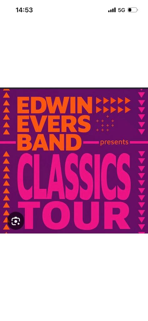 Gezocht 1 kaartje voor Edwin Evers Band, 4 juli 2026 Lochem, Eén persoon, Juli
