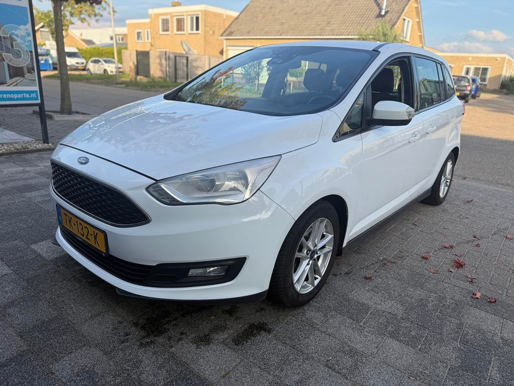 Ford Grand C-Max 1.5 Tdci 95pk 2018 Wit, Auto's, Voorwielaandrijving, Wit, Origineel Nederlands, 168 €/maand
