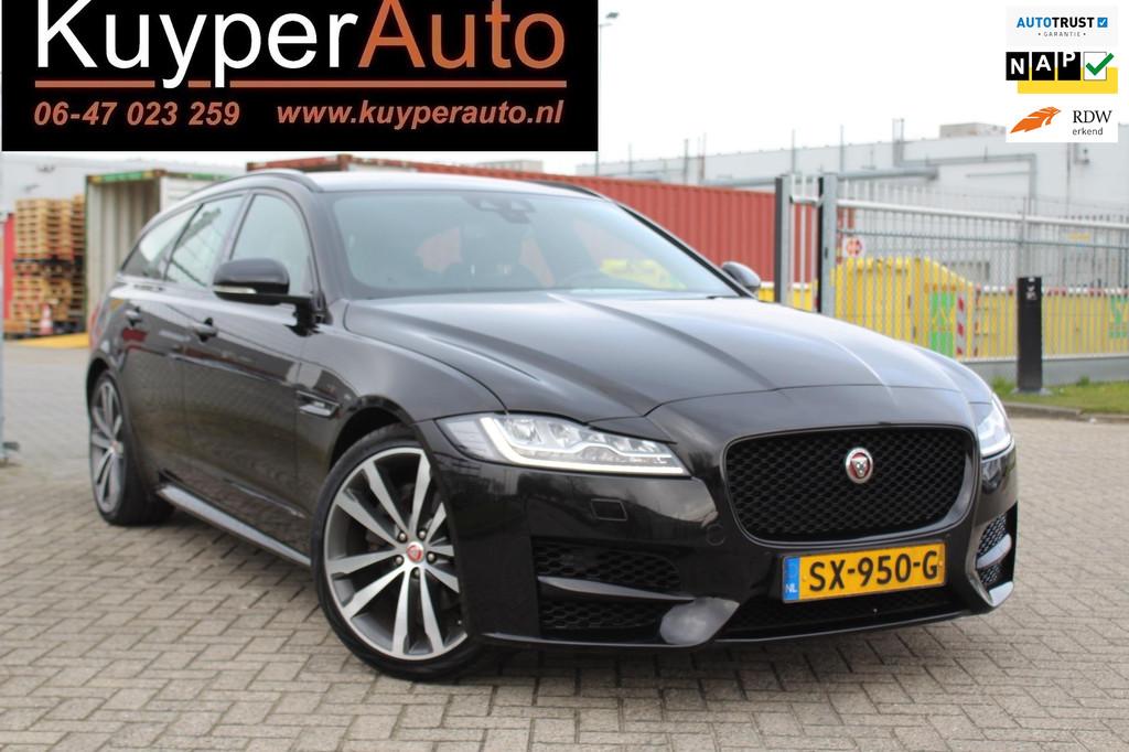 Jaguar XF Sportbrake 2.0d Portfolio automaat 180 PK leder ca, Auto's, Achterwielaandrijving, Euro 6, 2000 kg, Zwart