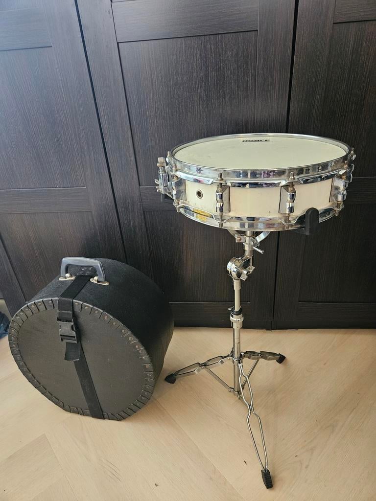 Peace Piccolo Houten Snare met Standaard en Drumkoffer, Muziek en Instrumenten, Percussie, Ophalen of Verzenden, Gebruikt, Trommel