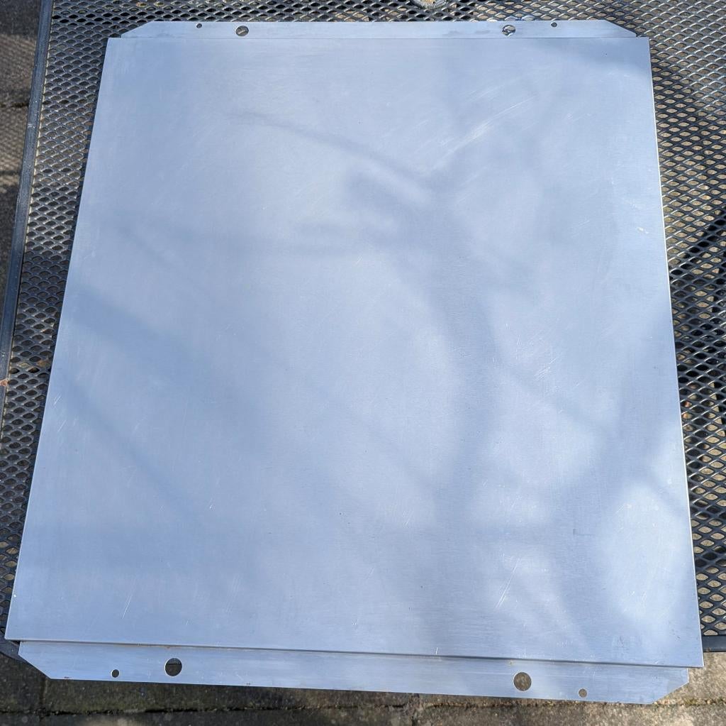 RVS Achterwand / Spatwand voor fornuis, Witgoed en Apparatuur, Fornuizen, Gebruikt, Minder dan 85 cm, 60 cm of meer, Ophalen of Verzenden