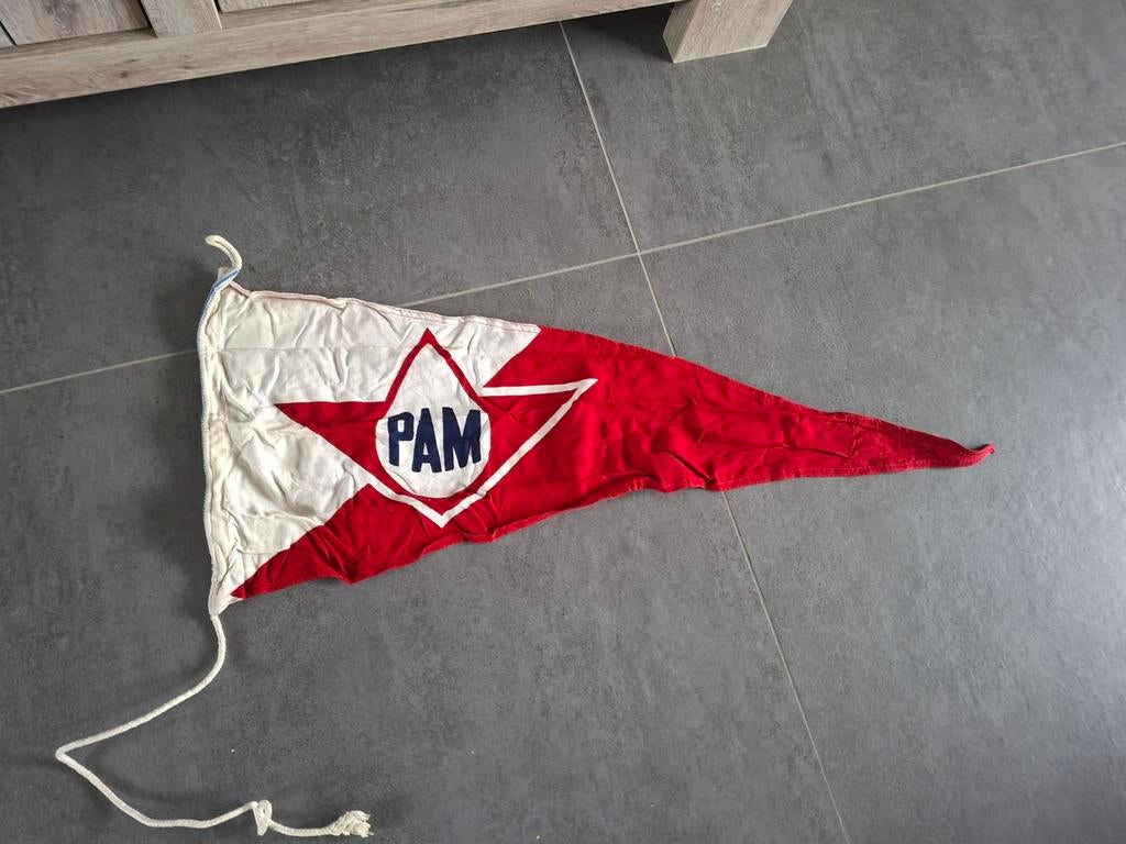Pam punt vlag, Verzamelen, Ophalen of Verzenden, Zo goed als nieuw, Reclamebord