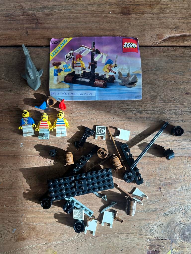 Lego 6257 - Piraten Vlot (Vintage), Kinderen en Baby's, Speelgoed | Duplo en Lego, Ophalen of Verzenden, Gebruikt, Complete set