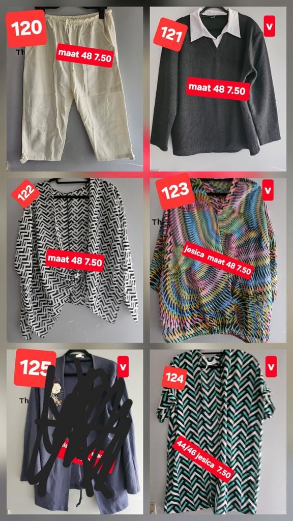 Pakket kleding  maten staan.op foto prijs, Kleding | Dames, Ophalen of Verzenden, Zo goed als nieuw