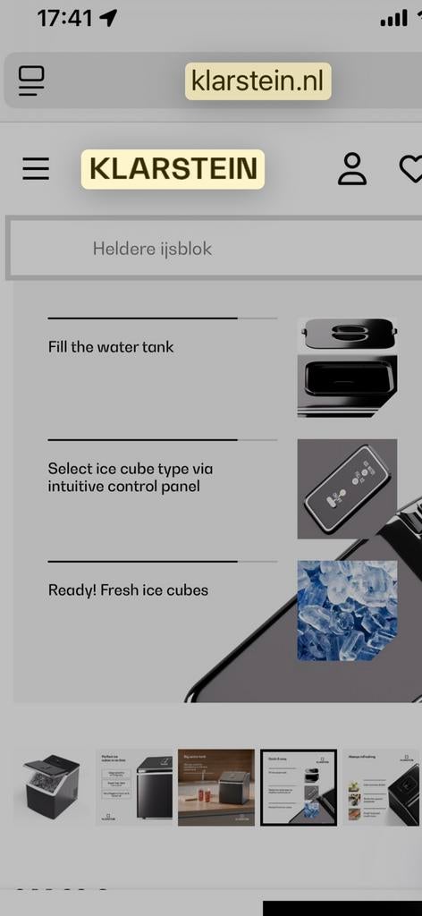 IJsmachine heldere ijsblok, Ophalen, Zo goed als nieuw