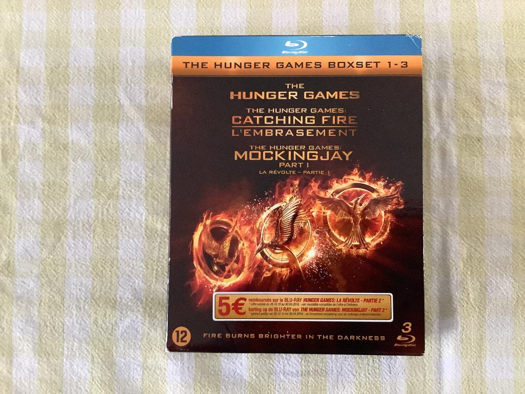 Blu-Ray box the hunger  games, Cd's en Dvd's, Blu-ray, Ophalen of Verzenden, Zo goed als nieuw, Actie, Boxset