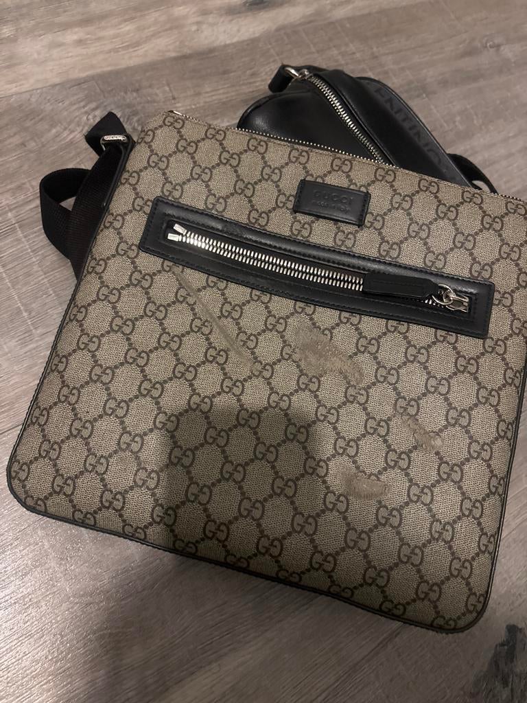 Gucci GG Supreme Messenger Tas - Gebruikt, Ophalen, Gebruikt, Overige merken