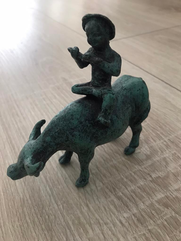 Brons beeldje - Aziatisch China antiek - Chinese kunst, Ophalen of Verzenden, Brons