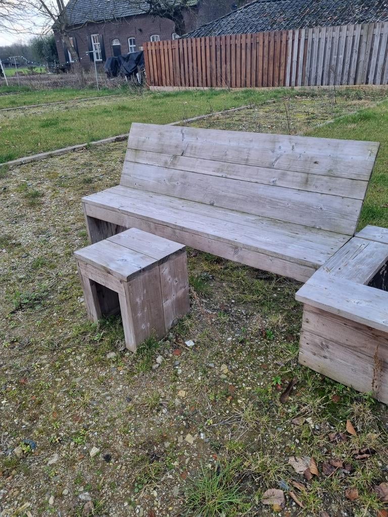 Steigerhouten bankjes, Ophalen of Verzenden, Hout