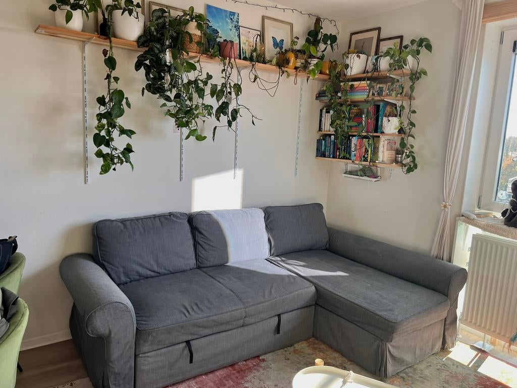 Hoekbank slaapbank Backabro Ikea, Ophalen, Gebruikt, Stof