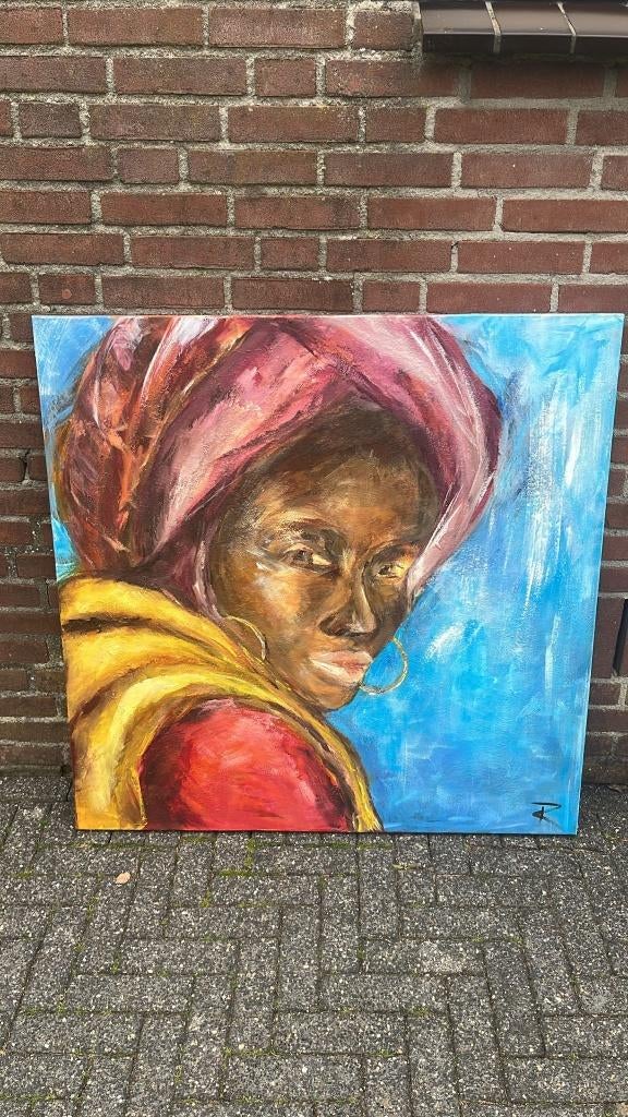 Groot Schilderij – Portret Vrouw, Antiek en Kunst, Kunst | Schilderijen | Klassiek, Ophalen