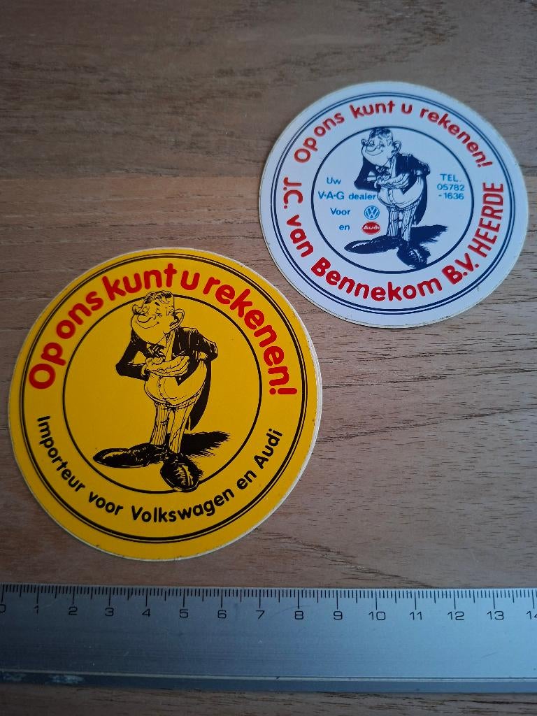 2 Stickers VW Audi, Ophalen of Verzenden, Zo goed als nieuw, Auto of Motor