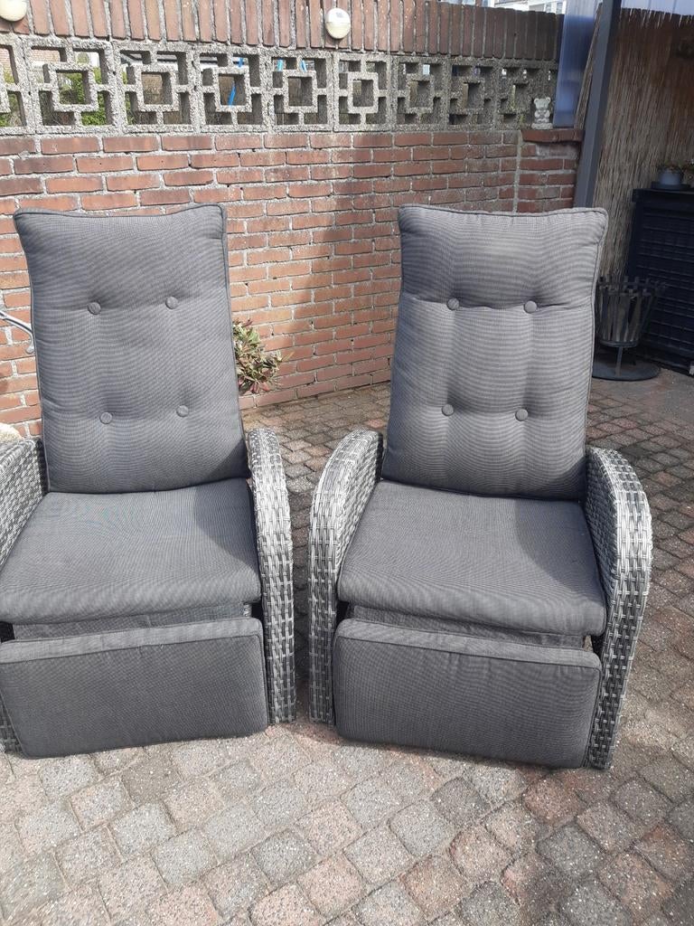 2x kussens voor stordstoelen van JYSK donkergrijs., Ophalen, Gebruikt, Overige materialen