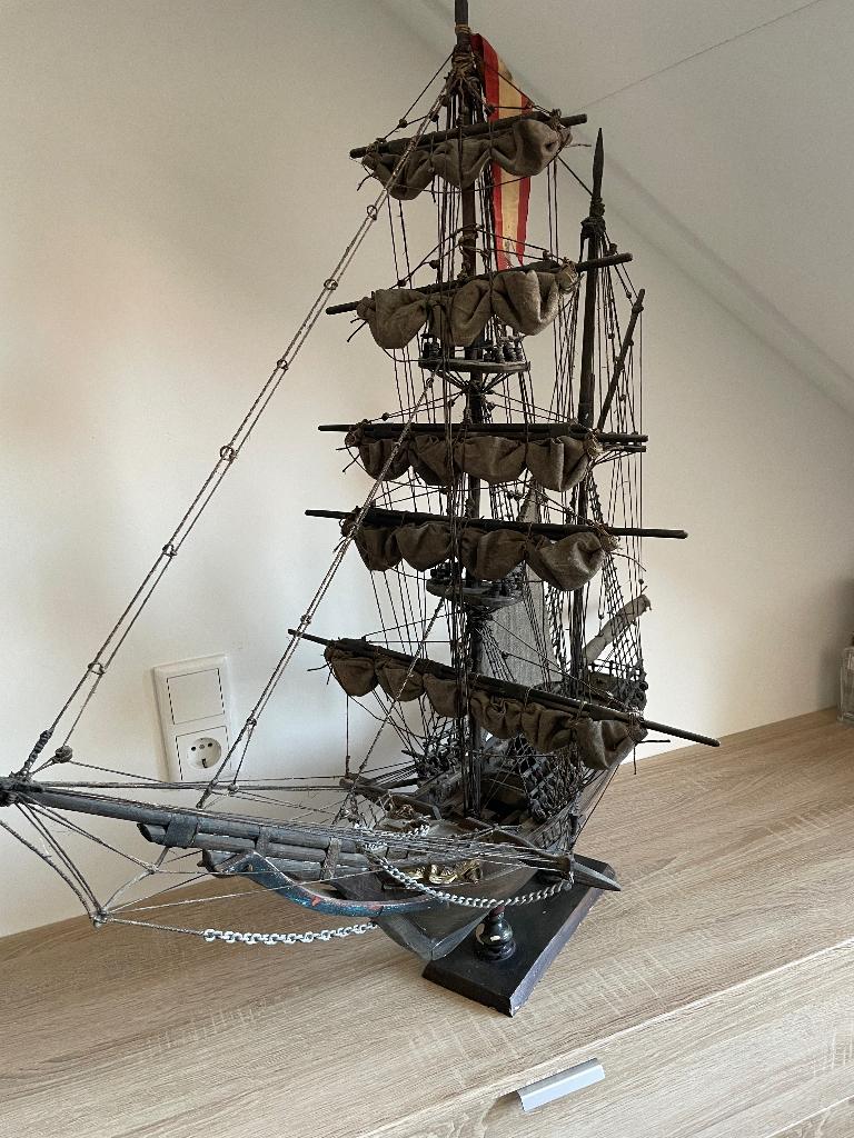 Modelschip tweemaster van historisch zeilschip, Ophalen, Gebruikt, 1:32 tot 1:50, Overige merken