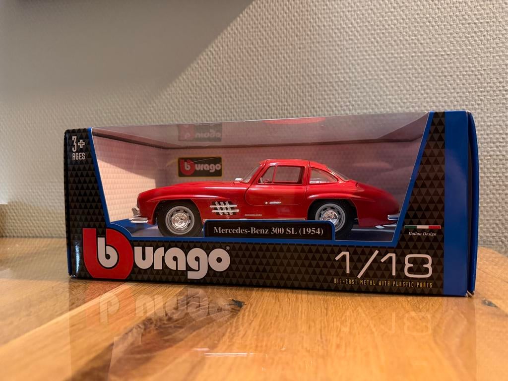 Bburago | 1954 Mercedes-Benz 300SL, Ophalen of Verzenden, Zo goed als nieuw, Auto, Bburago