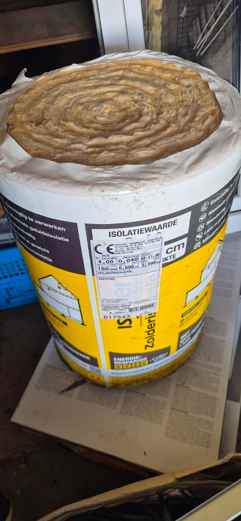 Isover glaswol isolatierol 16cm dik, 3m², Ophalen
