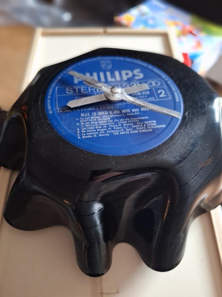 Unieke originele Philips LP klok - Retro design, Antiek en Kunst, Ophalen of Verzenden