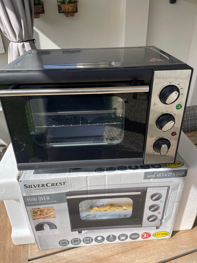 Silvercrest mini oven nieuw, Minder dan 45 cm, Gebruikt, Ophalen of Verzenden, Oven met grill