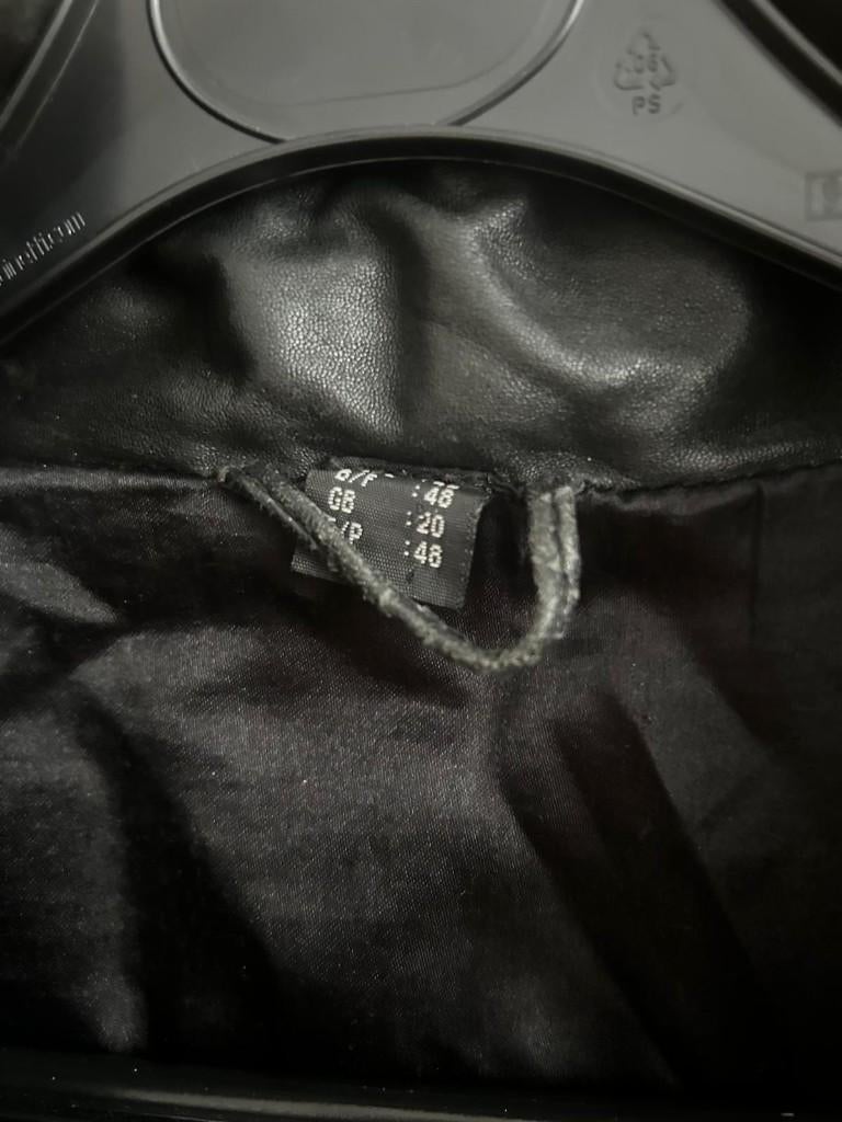 Jas Leer dames m 48, Ophalen of Verzenden, Zo goed als nieuw, Maat 46/48 (XL) of groter, Zwart