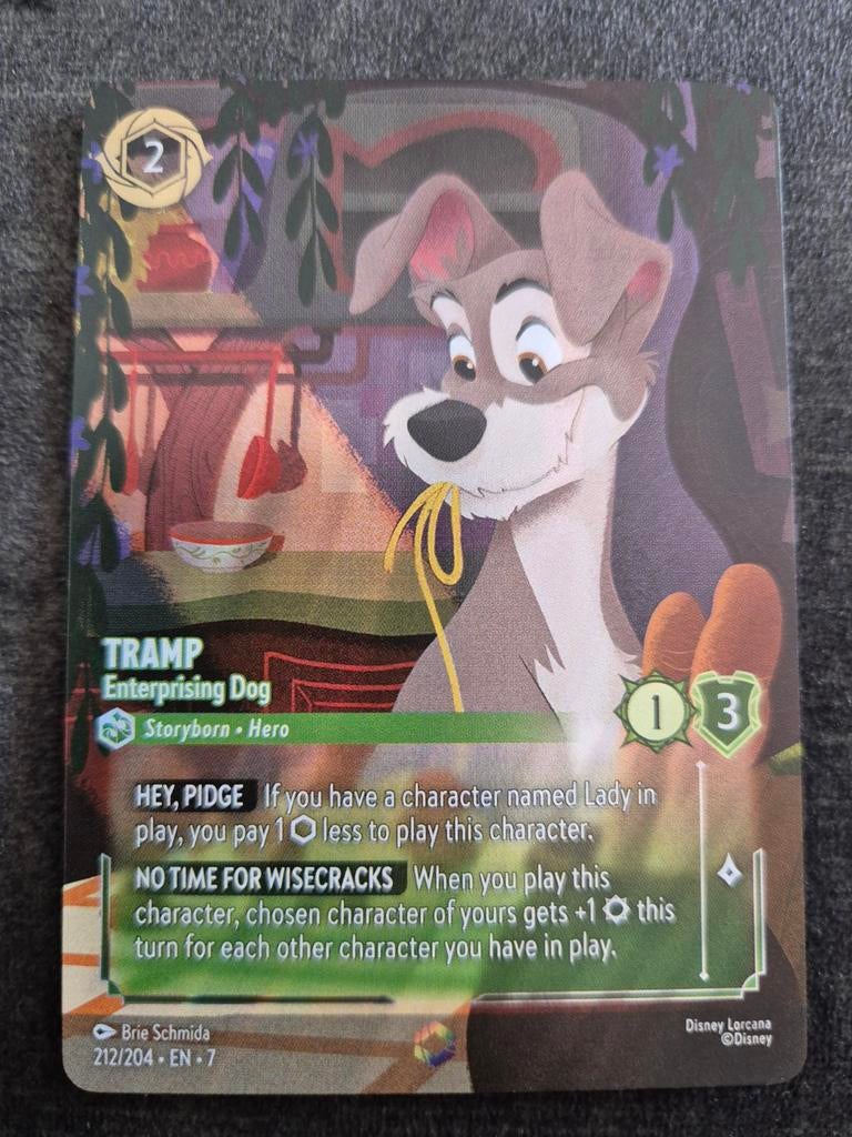 Disney Lorcana Tramp Enterprising Dog Enchanted, Ophalen of Verzenden, Zo goed als nieuw