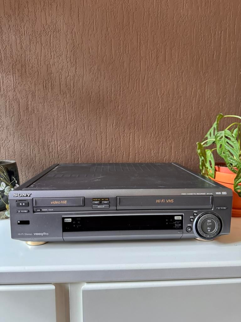 Sony WV-H4 Hi8 / VHS Recorder (Hi8 werkt, NTSC), Ophalen of Verzenden, Zo goed als nieuw, VHS-speler of -recorder