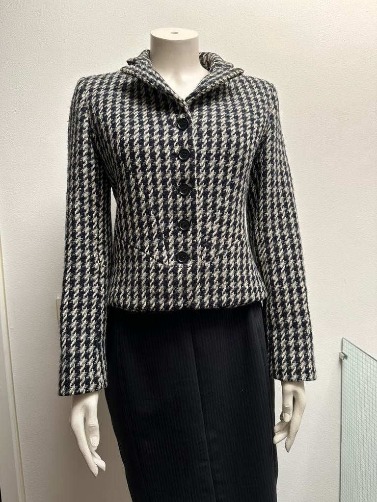 SCAPA colbertjasje zwart wit tweed top belijning maat 38, Maat 38/40 (M), Scapa, Zwart, Ophalen of Verzenden