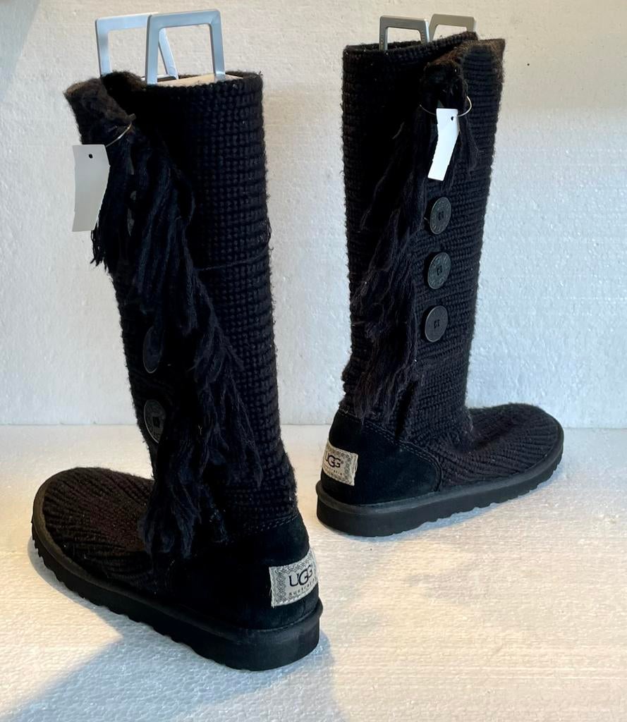 Ugg Cardy bohemien warme hoge laarzen zwart 39 / 40, Ophalen of Verzenden, Zo goed als nieuw, Lage of Enkellaarzen