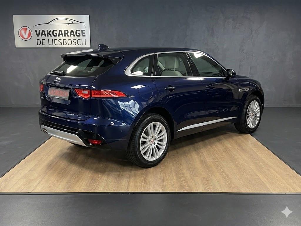 Jaguar F-PACE 2.0 P400e PHEV S / dealer onderhouden / leder, Euro 6, 4 cilinders, 2000 kg, Blauw