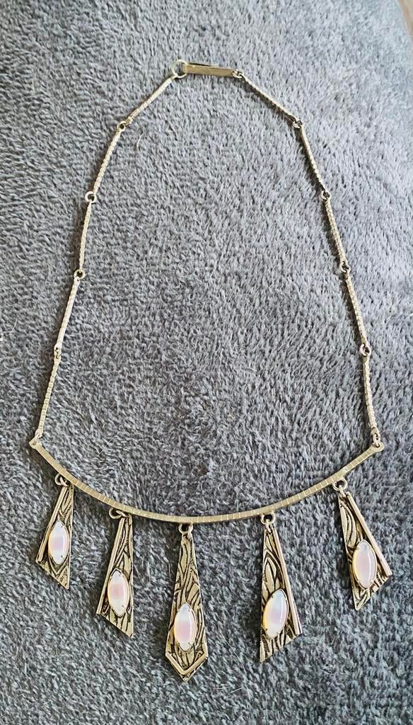 Fantasie ketting vintage. Zie foto’s., Ophalen of Verzenden, Zo goed als nieuw, Zilver, Overige materialen