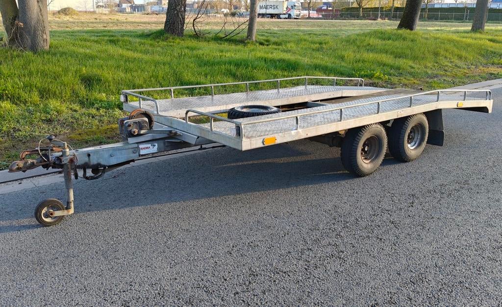 Witteveen autoambulance aanhanger 2000kg met lier rijplaten, Auto diversen, Ophalen, Gebruikt