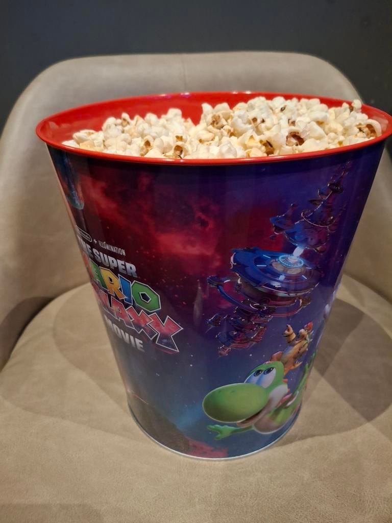 Mario Galaxy Popcorn Emmer - The Super Mario Bros. Movie, Ophalen of Verzenden, Zo goed als nieuw
