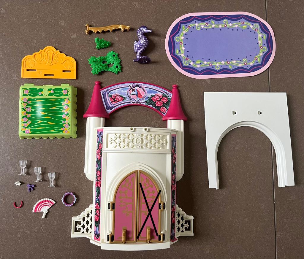 Playmobil prinsessen onderdelen prinsessentoren bed zeepaard, Ophalen of Verzenden
