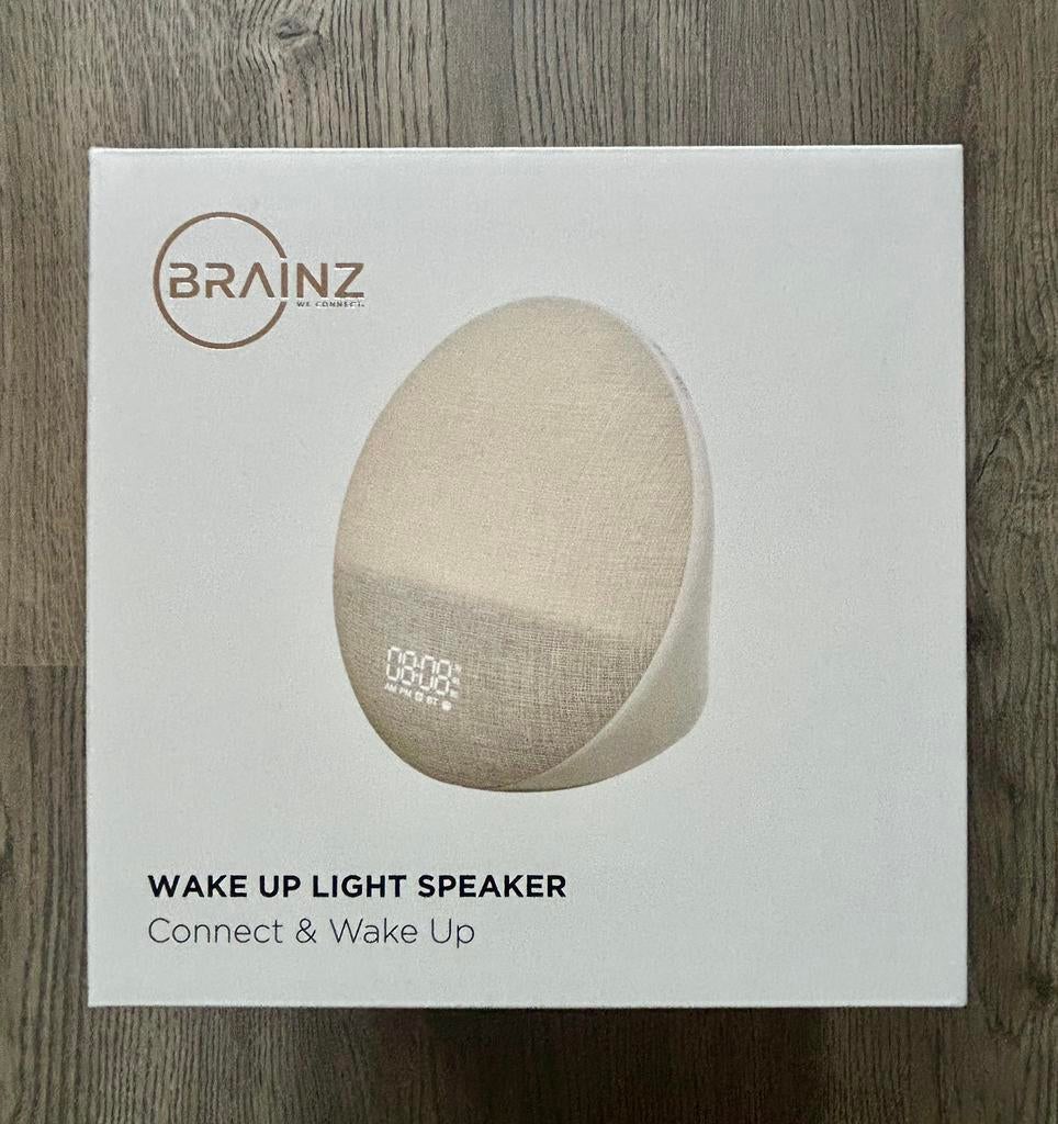 Wekker: Brainz Wake Up Light Speaker, Witgoed en Apparatuur, Wekkers, Ophalen of Verzenden, Nieuw, Digitaal