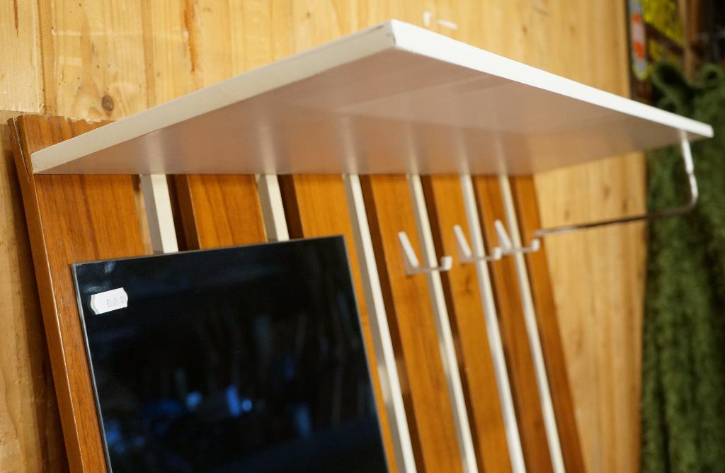 Retro Spiegel kapstok Wandspiegel Hal Meubel wandkapstok, Huis en Inrichting, Woonaccessoires | Kapstokken, Gebruikt, 100 tot 150 cm