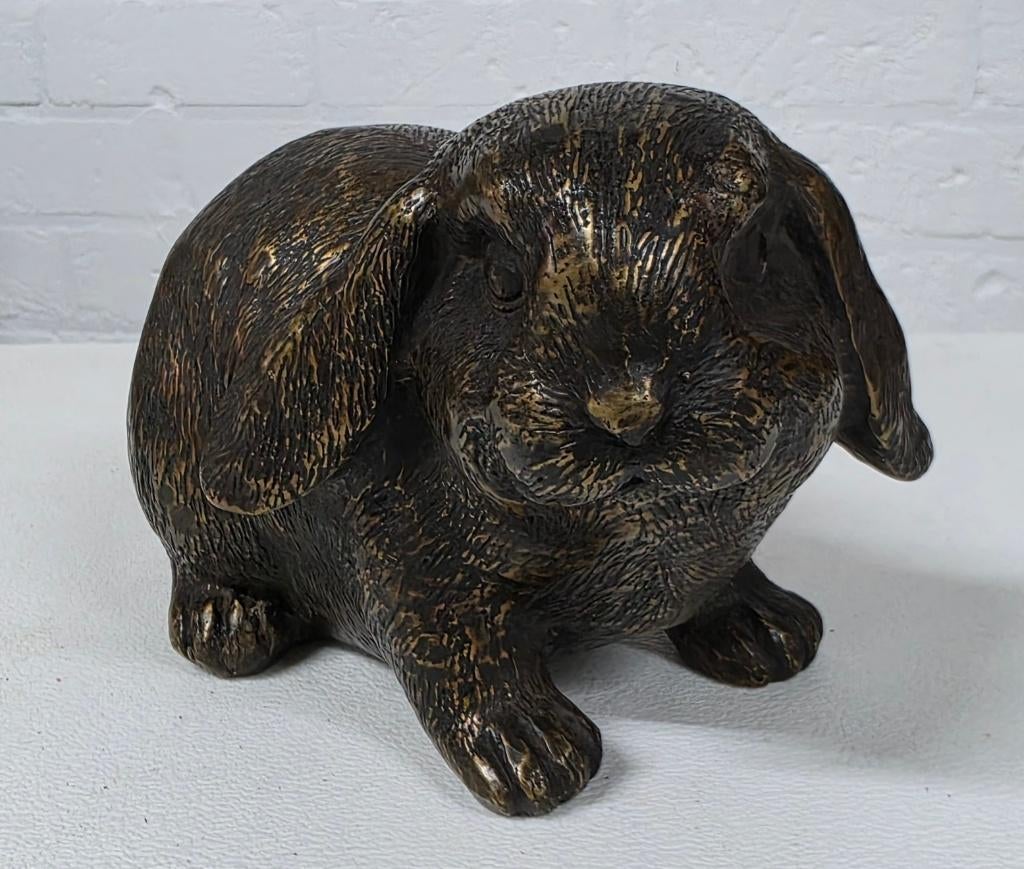 KONIJN / Bronzen tuinbeeld, Dierenbeeld, Nieuw, Info@huisentuindecoratiemarie.nl, Huis en tuin decoratie marie