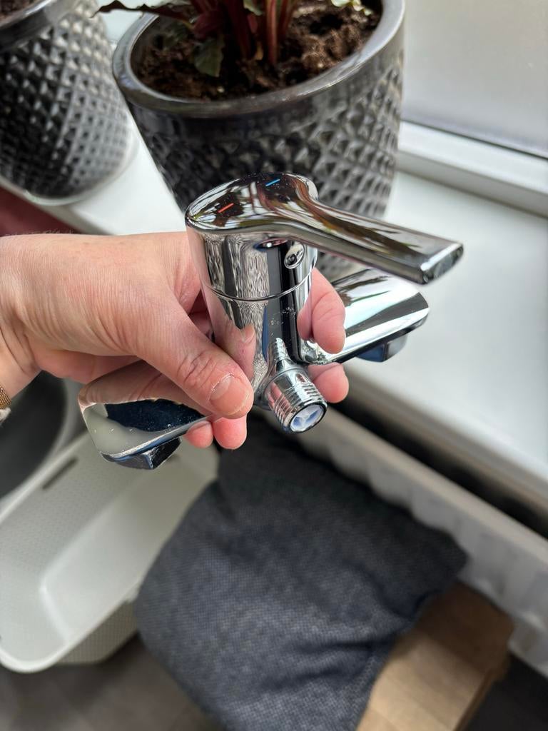 Aquavive Douchemengkraan Chroom 12 cm, Doe-het-zelf en Verbouw, Sanitair, Ophalen of Verzenden, Gebruikt, Chroom, Douche