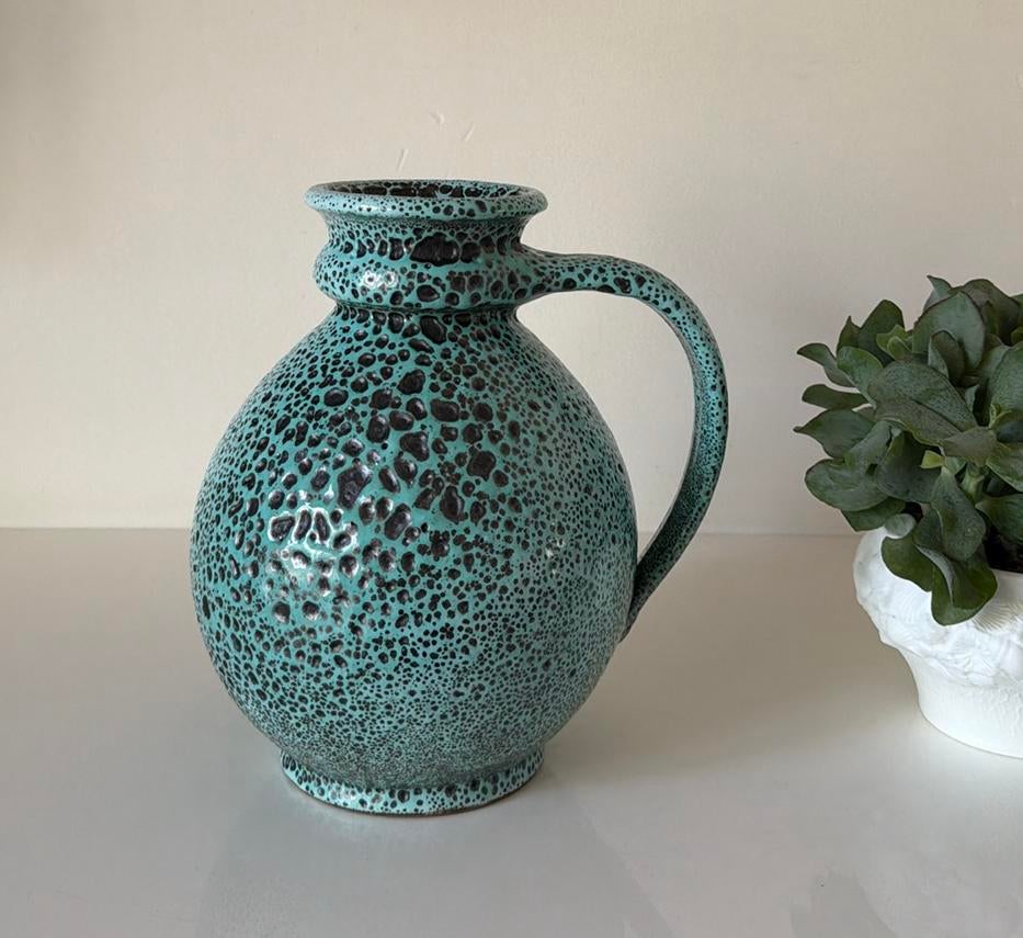 Wilhelm & Elly Kuch turquoise vaas, Huis en Inrichting, Overige kleuren, Aardewerk of Porselein, Ophalen of Verzenden, Zo goed als nieuw