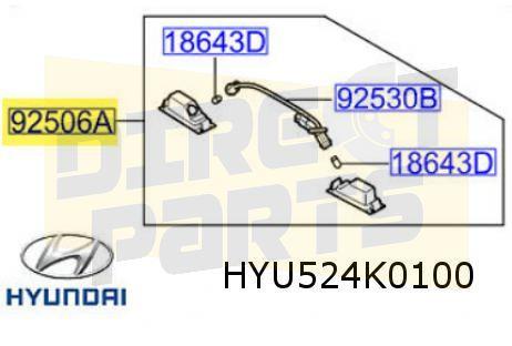 Hyundai	i10 (1/11-1/17) kentekenplaatverlichtingsset Links e, -, -, Nieuw, Ophalen of Verzenden