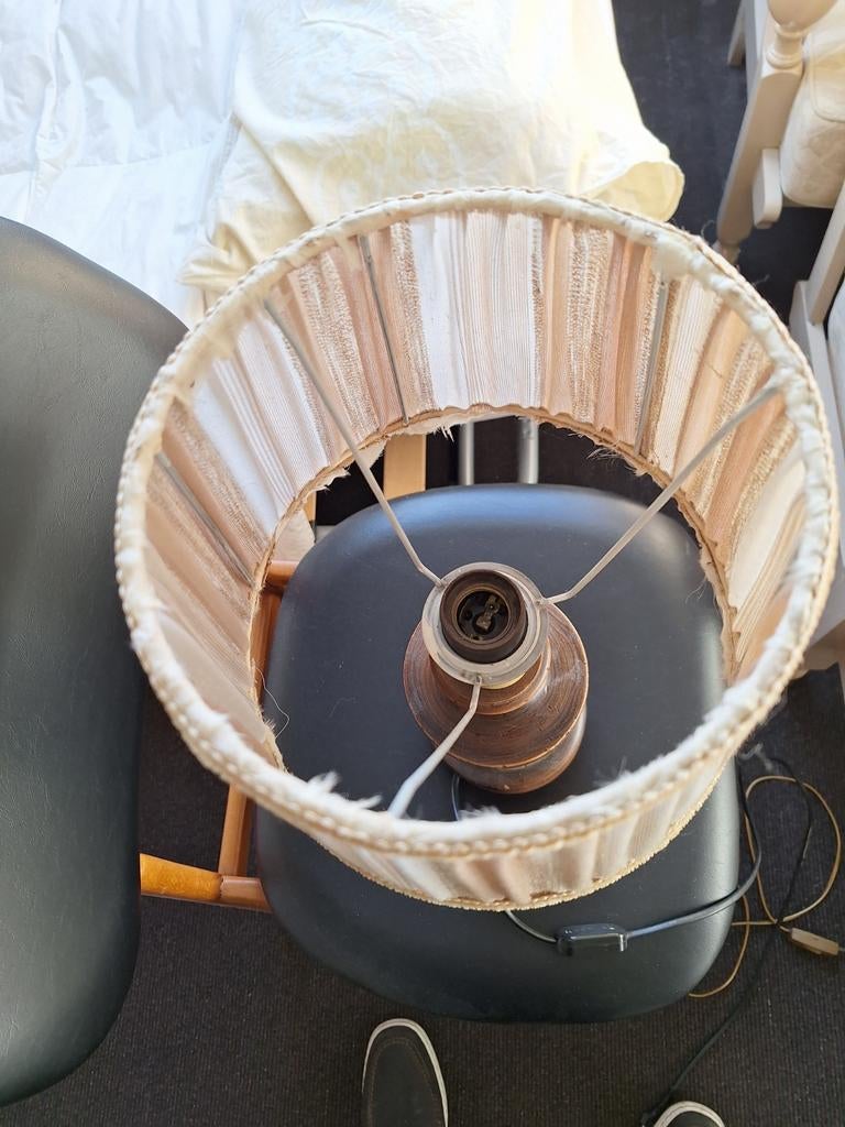 Schemerlamp, Ophalen of Verzenden, Hout, 50 tot 75 cm