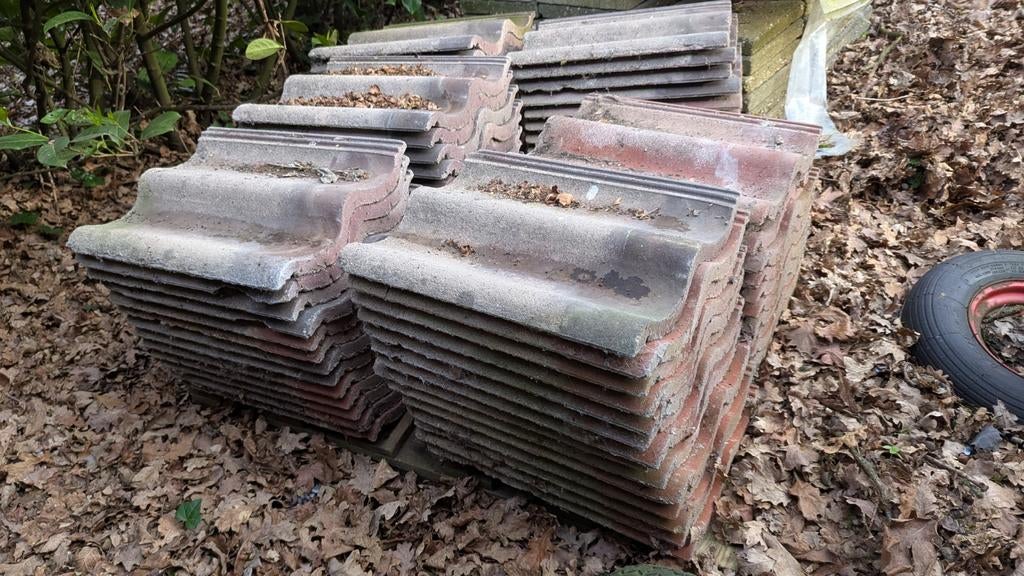 Teewen Betonpannen Sneldek herfstkleur natuurrood, Ophalen, Gebruikt, 5 tot 10 m², Dakpannen