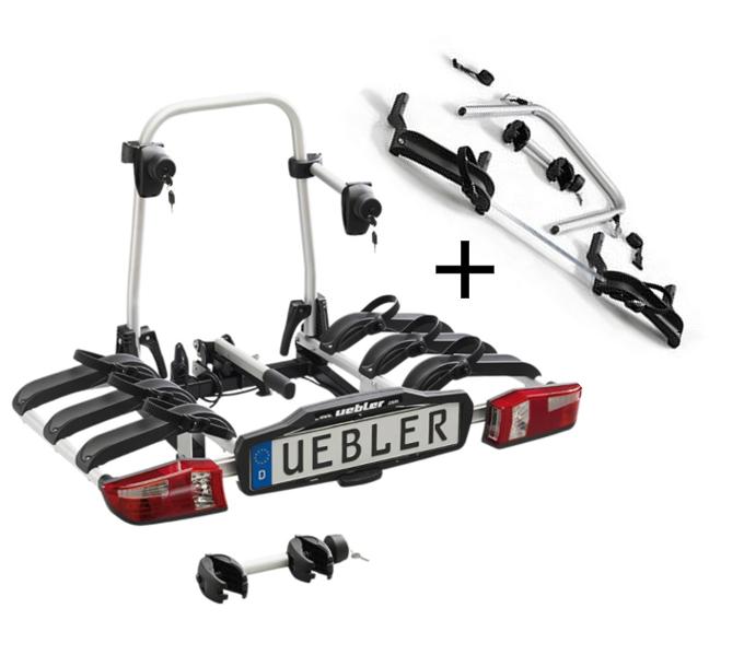 Uebler P32-S - Fietsendrager 3 fietsen + Uitbreidingsset 4e, Auto diversen, Fietsendragers, Nieuw, Trekhaakdrager, 3 fietsen of meer