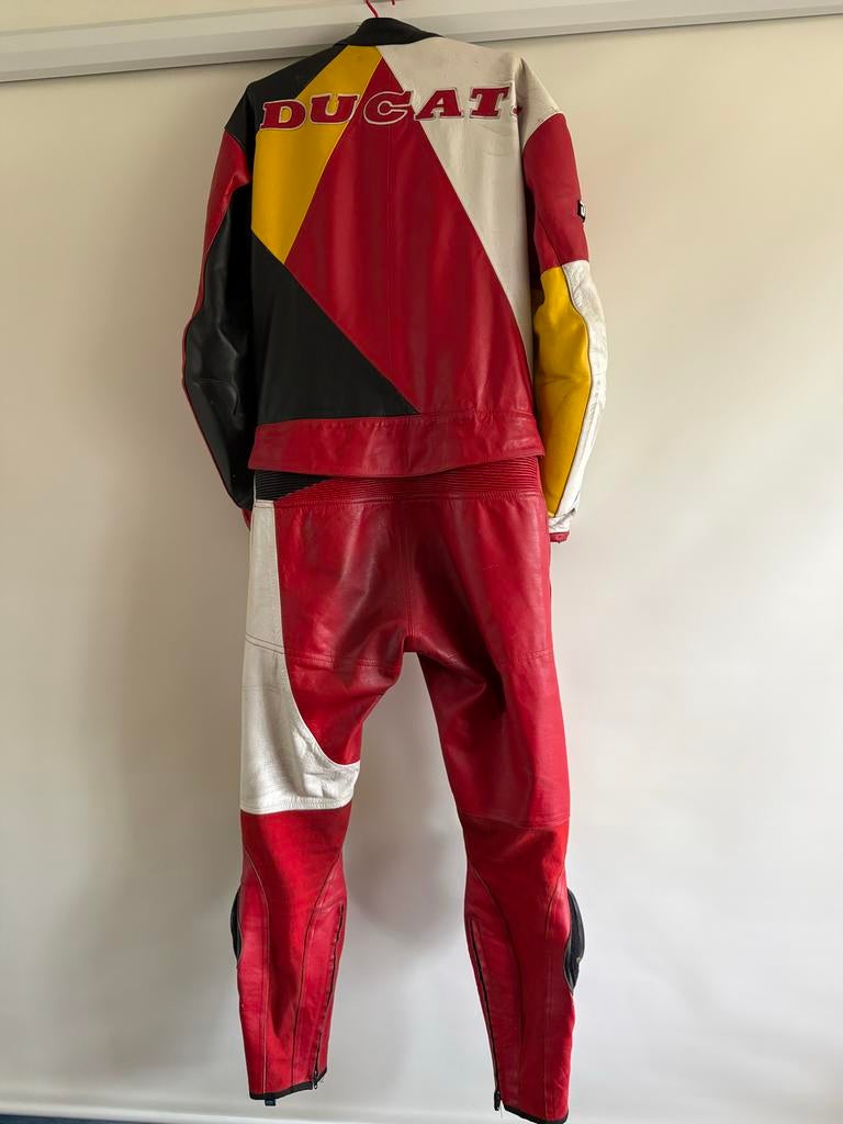 Vintage Ducati Corse Motorpak (Jas + Broek) - Maat 56, Ophalen of Verzenden, Tweedehands, Heren, Combipak